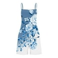 thumbnail image 4 of JULMCOMO Rompers for Women Dressy Summer Suspenders Sleeveless Overalls Fashion Wide Leg Flowy Shorts Jumpers with Pockets Multicolor XXL, 4 of 7