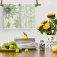 thumbnail image 2 of Green Floral Leaves Boho Kitchen Towels Dish Towels, 18x26 Inch Seasonal Spring Summer Decoration Hand Towels Set of 4, 2 of 6