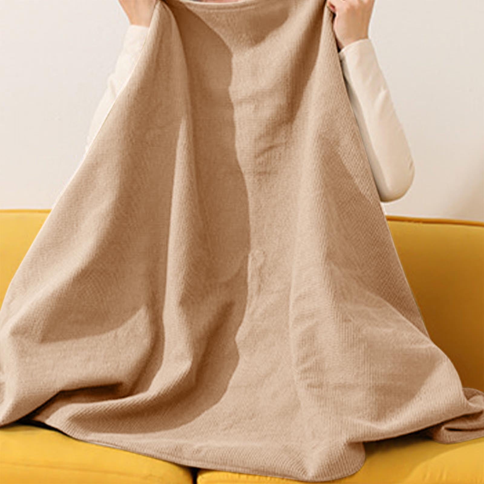 MEUDQU Portable Heated Shawl, Heated Shawl Wraps for Women, Portable Soft Zipper Electric Heated Blanket Shawl, 3 Heating Levels, USB Heated Blanket Shawl