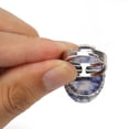 thumbnail image 4 of Nvzi Anillo natural hecho a mano, anillo de árbol de la vida de piedra natural ovalada envuelto a mano, anillo de apertura ajustable (púrpura), 4 of 5