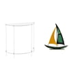 thumbnail image 1 of Mesita de noche de acrílico,Mesa auxiliar de acrílico transparente Mesa auxiliar transparente en capas,Mesa pequeña de acrílico,mesita de noche pequeña,compacta,Figura de velero,Escultura, 1 of 8