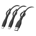 thumbnail image 2 of Funda protectora de silicona para cable de datos de teléfono móvil, resistente a la rotura y a las flexiones, juego de tres piezas, adecuada para Android y Apple. Funda protectora de silicona para cab, 2 of 6