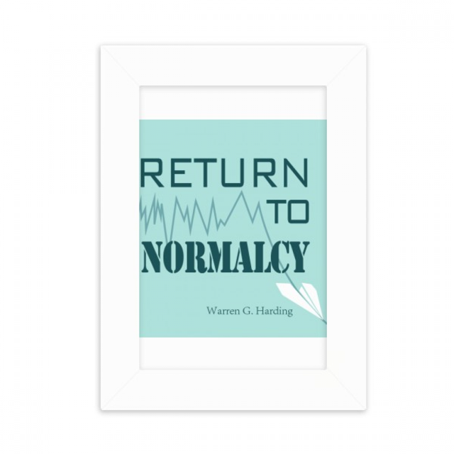 Slogan d'Élection Retour Normalité Cadre Photo Image Affichage Décoration Art Peinture