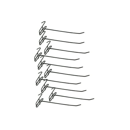 

Papaba Hook 10Pcs Hooks Wear-resistant Removable Metal Stable Mesh Panel Hangers for Home