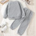 thumbnail image 6 of NOLDARES Toddler Baby Girl Clothes Cute Print Infant Long Sleeve Sweathsirt Fall Winter Outfits Kids Pullover Pants Set(Grey,9-10 Y), 6 of 8