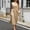 Khaki, variant on Hvot&aat Women's 2025 Fall Elegant Sleeveless Knit Sweater Dress with Belt Solid Color Bodycon Slit Tank Midi Dresses