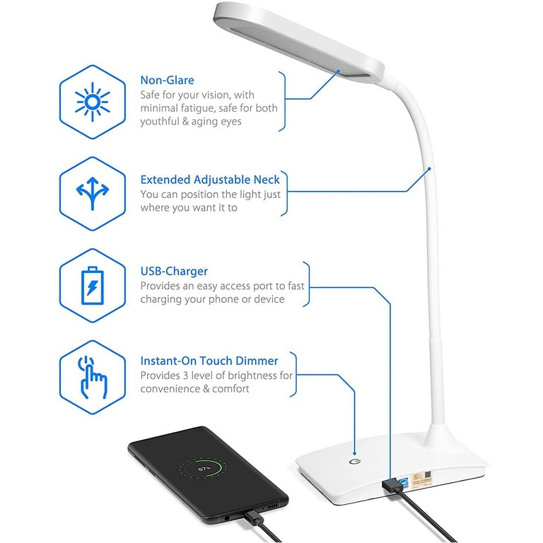 Tw lighting ivy led desk lamp with usb port online