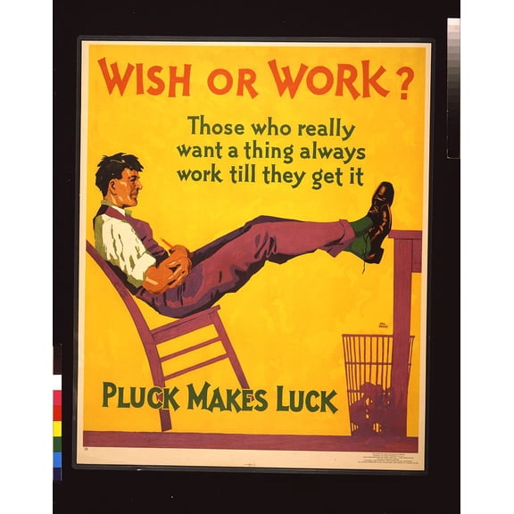 Wish or work? Canvas Wall Art (20" x 30")