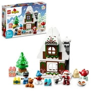 LEGO DUPLO Santa's Gingerbread House 10976 Toy with Santa Claus Figure, Christmas Present, Stocking Filler Gift Idea for Toddlers, Girls and Boys Age 2 Plus