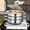 Three floors, variant on Stainless Steel Multi-Layer Steamer with Glass Lid, 3/4/5 Tier Stackable Steamer Pot for Induction Cooktop, Dishwasher Safe for Seafood Vegetables and Dim Sum