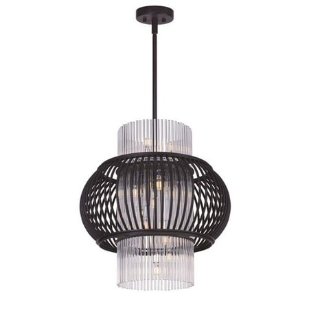 

22 in. Aviary LED 13 Light Pendant - Anthracite