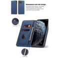 thumbnail image 5 of Funda de piel con textura de piel de becerro para iPhone 11 Pro Max, azul, 5 of 5