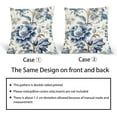 thumbnail image 5 of Chinoiserie Pillow Cover 16x16 Inch Vintage Blue Flower Throw Pillow Covers Spring Summer Floral Outdoor Pillow Cases Cotton Linen Cushion Covers for Couch Sofa Bedroom Chinoiserie Decor (Pack of 2), 5 of 6
