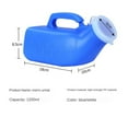 thumbnail image 2 of Portable Pe Handle Disability Old Man Helper Night Urinal Urinal Storage Mobile Urinal Urinary Bottle Toilet BLUE, 2 of 8