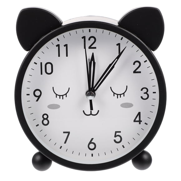 Reloj despertador con forma de oreja encantadora, reloj despertador silencioso, reloj despertador de escritorio sin batería