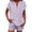 43# Purple, variant on 2 Piece Short Sets for Women Linen Short Sleeve Outfits Casual Summer Shorts Set with Pockets,Beige M