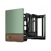 Fractal Design Terra Jade Mini-ITX SFF PC Case with PCIe 4.0 Riser, Anodized Aluminum and Walnut