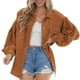 thumbnail image 1 of Puntoco Mujer Color Sólido Casual Manga Larga Bolsillo Suelto Solapa Cardigan Chaqueta Abrigo Puntoco Puntoco-1, 1 of 5