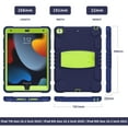 thumbnail image 6 of XYX Case for 10.2 inch iPad 9th/8th/7th Generation (2021/2020/2019), Dual Layer Slim Heavy Shockproof Rugged Protective Cover Case with Kickstand (Navy Lime), 6 of 7