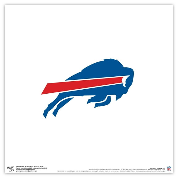 Gallery Pops NFL Buffalo Bills - Primary Mark Wall Art, Unframed Version, 12" x 12"