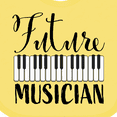 thumbnail image 4 of Inktastic Future Musician Piano Music Boys or Girls Baby Bib, 4 of 4