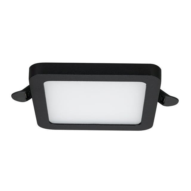 Estevez luminario LED empotrable FLAT DECO SQUARE CCT, 6 Watts, 3 temperaturas, regulable, negro