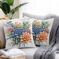thumbnail image 3 of Outdoor Pillow Cover Succulent Floral Set of 2 Waterproof Throw Pillowcases Colorful Plant Decorative Patio Furniture Pillows for Couch Garden Indoor & Outdoor Use, 3 of 9