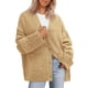 thumbnail image 1 of Suéter Cardigan PRETTYGARDEN Mujer 2025 Tejido Grueso Caqui XL, 1 of 8