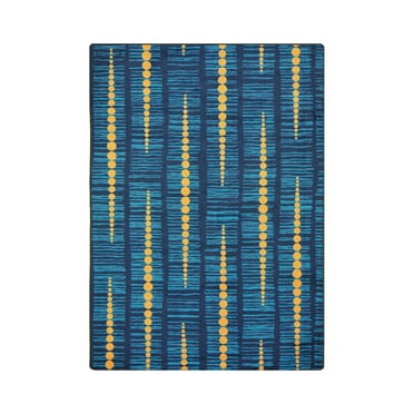Joy Carpets 1702D-02 Kid Essentials Recoil Rectangle Teen Area Rugs  02 Blue - 7 ft. 8 in. x 10 ft. 9 in.