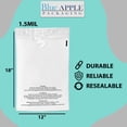 thumbnail image 2 of 1.5Mil Suffocation Warning Self Seal Clear Poly Bags - 12" x 18" & (1000 Bags), 2 of 7