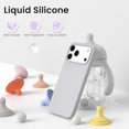 thumbnail image 3 of Compatible with iPhone 17 Pro Max Case,Slim Liquid Silicone 4 Layers Soft Gel Rubber Shockproof Protective Phone Case 6.9" with Anti-Scratch Microfiber Lining-Light Gray, 3 of 7