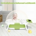 thumbnail image 5 of Babyomi Baby Bathtub with Durable Bath Tub and Cute Bear Thermometer, Soft Detachable Cushion No-Slip Hanging and Shower Hat, Foldable Bathtub for Newborn to Toddler, Green, 5 of 5