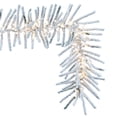 thumbnail image 4 of Vickerman 9' x 14" Flocked Pistol Pine Garland with Warm White LED Lights., 4 of 5