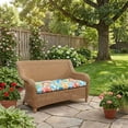 thumbnail image 5 of BrylaneHome Bh Performance Fabric Tufted Wicker Settee Cushion, 5 of 6