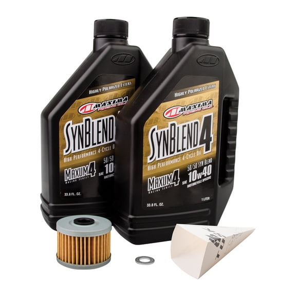 Tusk 4-Stroke Oil Change Kit Maxima Synthetic Blend 10W-40 For Kawasaki KLX230R S 2021-2023,2025-2026