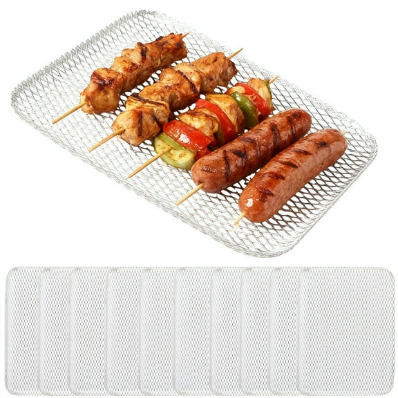 10 Pieces Disposable Grill Topper 15"x12" for Easy Grilling
