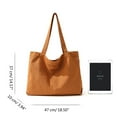 thumbnail image 3 of Casual Handbag Bag Versatile Shopping Shoulder Bag Large Capacity Hobo Bag Girl Women Fashion Canvas Tote Bag, 3 of 20