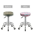 thumbnail image 5 of Kll Pink Striped Flamingo Round Bar Chair Cushion Cover 14 Inch,Bar Stool Protector With Elastic, Soft Washable, 5 of 7