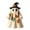No Light, variant on PLPPYFS Vintage Patchwork Ghost, 6.3" Quilted Ghost Doll, Rustic Farmhouse Halloween Figurine, Spooky Cute Fall Decor for Mantel Shelf Entryway Porch Tabletop