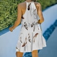 thumbnail image 4 of SMihono Robe d'Été pour Femmes Grande Taille Femmes Été Col Rond Décontracté Sans Manches Imprimé Fluide Boho Plage Mini Robe, 4 of 7