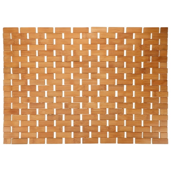 NUOLUX Shower Mat Bamboo Khaki 1Pcs 23.6x15.7x0.3In