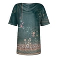thumbnail image 3 of iTNHFP T-Shirt pour Femmes Hauts en Solde Prime Mode Manches Courtes Imprimé Décontracté Tunique, 3 of 3