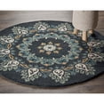thumbnail image 3 of 6â€™ Round Black Floral Paradise Area Rug, 3 of 8
