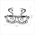 thumbnail image 4 of Pegatina decorativa para pared de cocina, taza de té y café, Arte de la pared Decoración de flores, pegatinas de arte de la pared de taza de café negra, vinilo extraíble DIY, 4 of 5