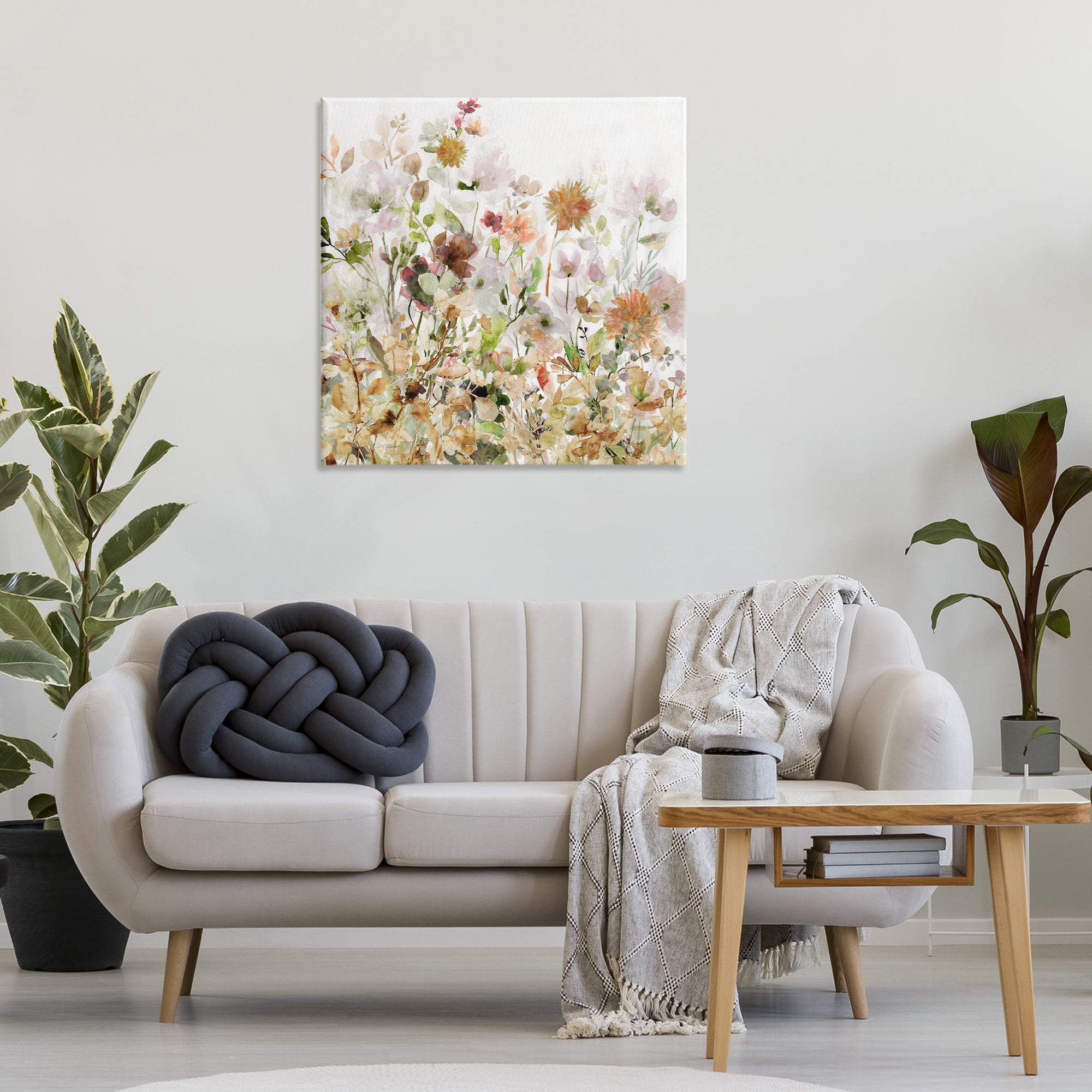 Stupell Industries Mixed Garden Florals Botanical & Floral Painting Gallery Wrapped Canvas Art Print Wall Art, 30 x 30