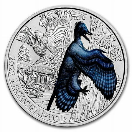 2022 Austria Cupro-Nickel €3 Color Supersaurs (Microraptor)