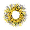 thumbnail image 3 of Corona de flores amarillas, corona de primavera y verano, corona artificial colgante para puerta principal, granja, vacaciones, celebración, boda, 3 of 9