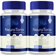 (2 Pack) NeuroTonix - Neuro Tonix - Memory Booster Dietary Supplement for Focus, Memory, Clarity, & Energy - Advanced Cognitive Formula for Maximum Strength - 120 Capsules