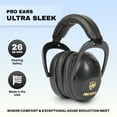 thumbnail image 2 of Pro Ears Ultra Sleek Ear Muffs NRR 26 Black, 2 of 7