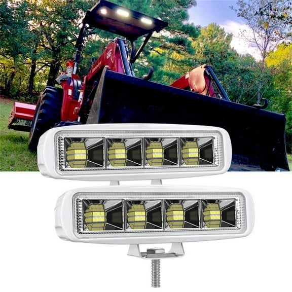 Nilight Marine LED Pods Navigation Lights 2Pcs 72W White Flood Beam Ponton Boat Deck Dock Lighting for Yacht Kayak Port Truck Tractor